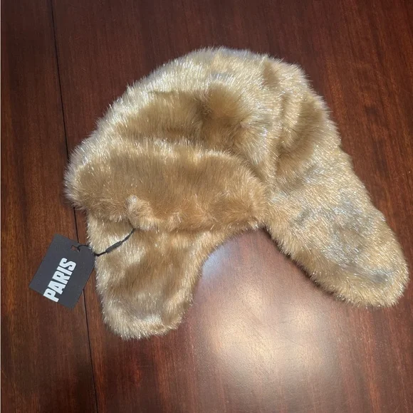 NWT Apparis Faux Fur Snowball Trapper Hat. REVOLVE. Cozy Gift Stocking Stuffer